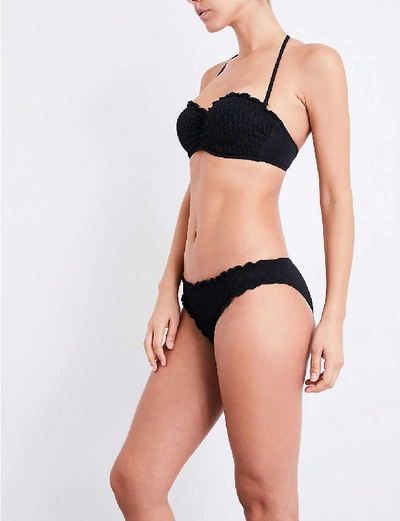 Shop Seafolly Havana Bustier Bandeau Bikini Top In Black