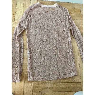 Pre-owned Dolce & Gabbana Lace T-shirt In Beige