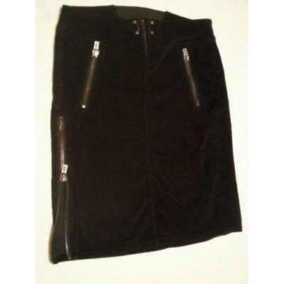 Pre-owned Diesel Velvet Mid-length Skirt In Black