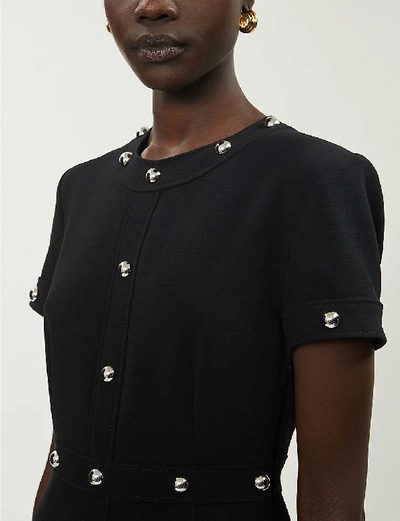 Shop Claudie Pierlot Roanne Woven Mini Dress In Black