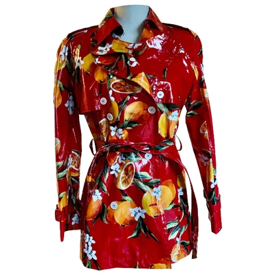 Pre-owned Dolce & Gabbana Trench Coat In Multicolour