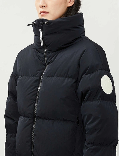 Shop Cordova Mont Blanc Cropped Shell-down Jacket In Moonless Night