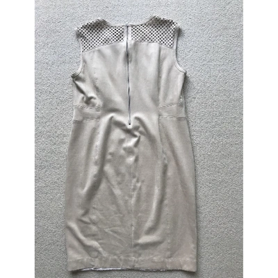 Pre-owned Marc Cain Mid-length Dress In Beige