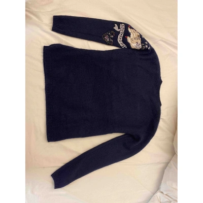 Pre-owned Valentino Navy Cashmere Knitwear