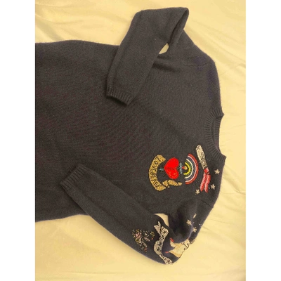 Pre-owned Valentino Navy Cashmere Knitwear
