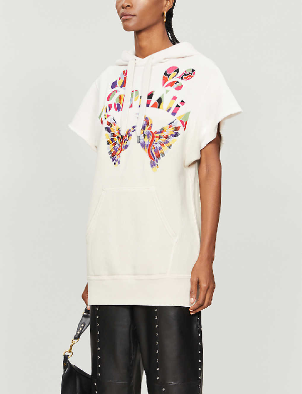 Overvåge Møntvask modbydeligt Isabel Marant Miami Embroidered Cotton-blend Sweatshirt In Ecru | ModeSens