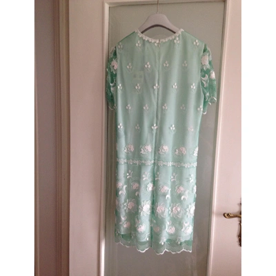 Pre-owned Burberry Lace Mid-length Dress In Green