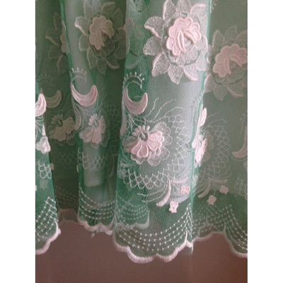 Pre-owned Burberry Lace Mid-length Dress In Green