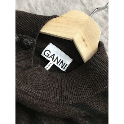 Pre-owned Ganni Spring Summer 2020 Brown Wool Knitwear