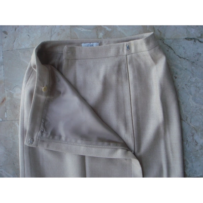Pre-owned Pablo Wool Maxi Skirt In Camel