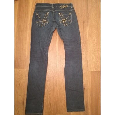 Pre-owned Pinko Slim Jeans In Blue