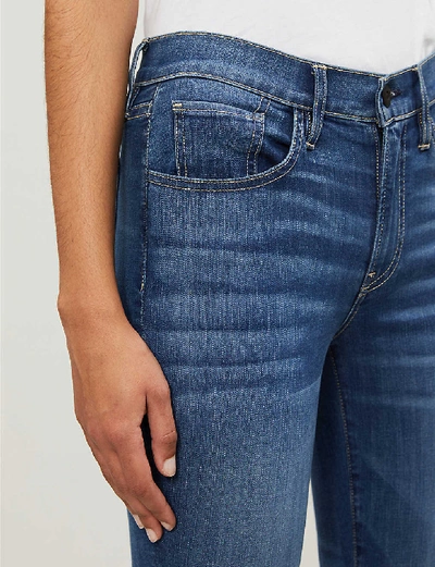 Shop 3x1 Skinny Crop Raw-hem Mid-rise Stretch-denim Jeans In Orwell
