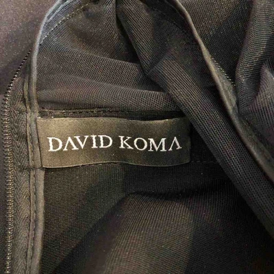 Pre-owned David Koma Mini Dress In Black