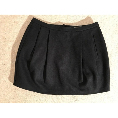 Pre-owned Mads Nørgaard Wool Mini Skirt In Black