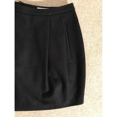 Pre-owned Mads Nørgaard Wool Mini Skirt In Black