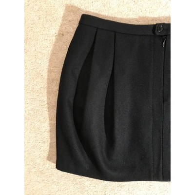 Pre-owned Mads Nørgaard Wool Mini Skirt In Black