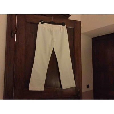 Pre-owned Patrizia Pepe Velvet Short Vest In White