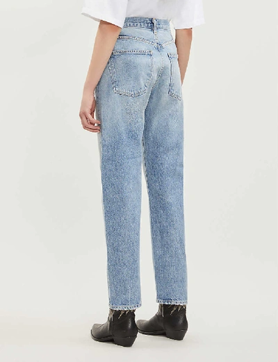 Shop Agolde 90s Mid-rise Faded Straight-leg Jeans