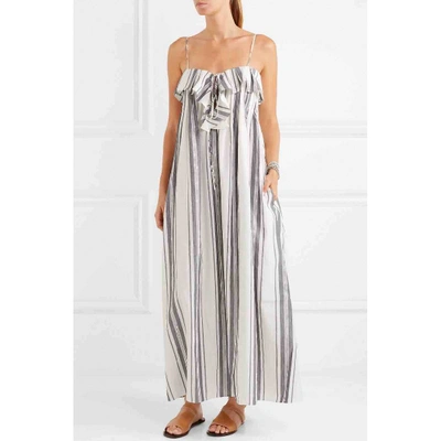 Pre-owned Three Graces London Maxi Dress In Ecru