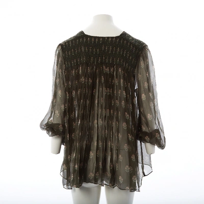 Pre-owned Zimmermann Silk Blouse In Khaki