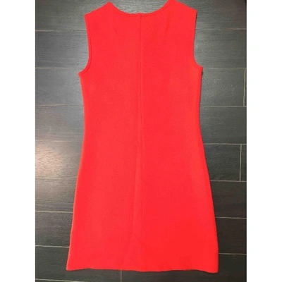Pre-owned Goat Wool Mini Dress In Red