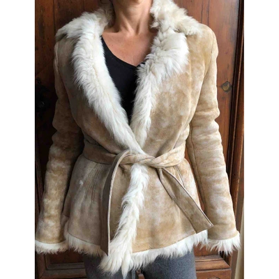 Pre-owned Gucci Beige Shearling Jacket