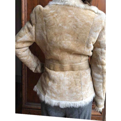 Pre-owned Gucci Beige Shearling Jacket