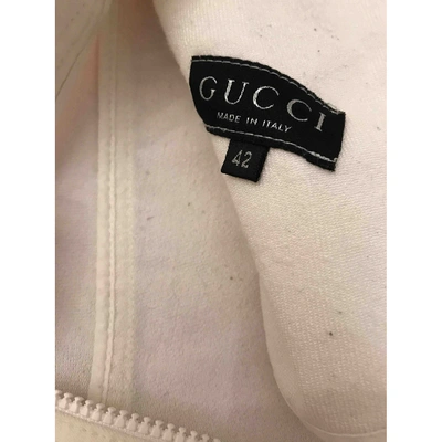 Pre-owned Gucci Straight Pants In Ecru