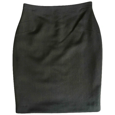 Pre-owned Jil Sander Khaki Wool Skirt