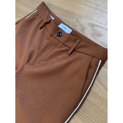 Pre-owned Closed Brown Wool Trousers