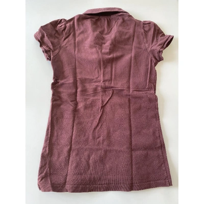 Pre-owned Burberry Burgundy Cotton  Top
