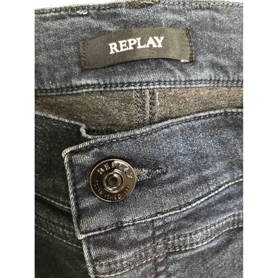 Pre-owned Replay Blue Denim - Jeans Trousers
