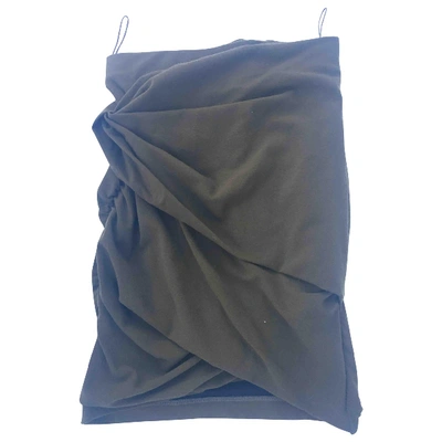 Pre-owned Carven Wool Mid-length Skirt In Khaki