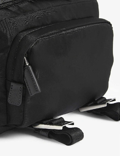 Shop Prada Logo Nylon Belt Bag In Black