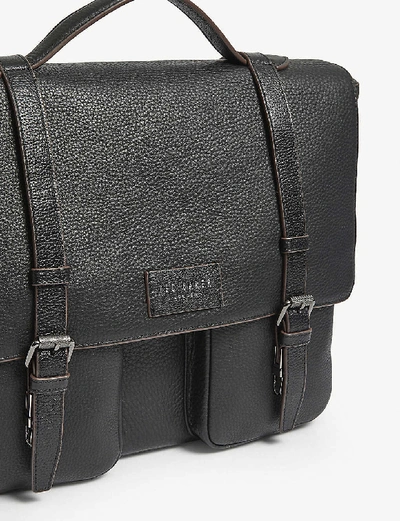 Shop Ted Baker Pebbled Leather Satchel Bag