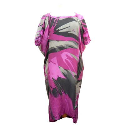 Pre-owned Diesel Silk Mid-length Dress In Pink