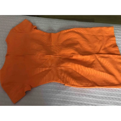 Pre-owned Alberta Ferretti Mini Dress In Orange