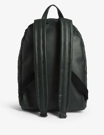 Shop Bottega Veneta Intrecciato Leather Backpack In Pine Green