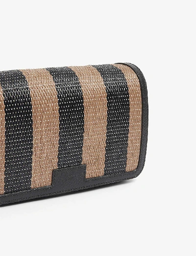 Shop Fendi Striped Leather Shoulder Bag