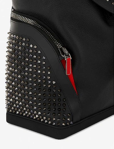 Shop Christian Louboutin Explorafunk Empire/calf Backpack In Bk/multi+met+bk