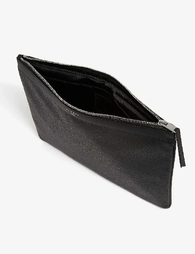 Shop Sandro Grained Leather Pouch In Black