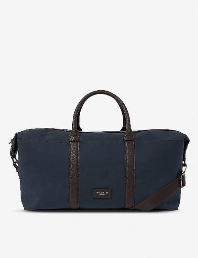 Shop Ted Baker Ruisse Textile Holdall In Navy