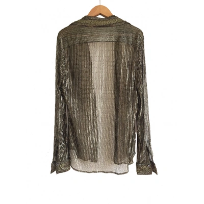 Pre-owned Roberto Cavalli Lace Shirt In Gold