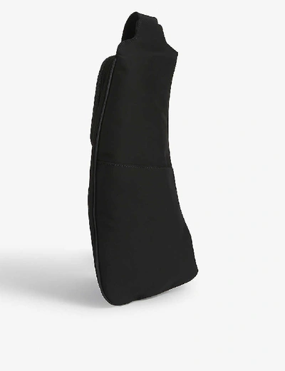 Shop Alexander Mcqueen Logo Print Nylon Sling Bag In Black