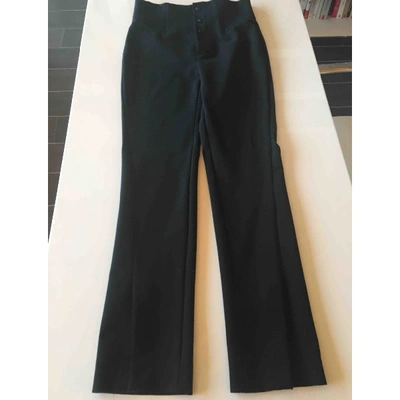 Pre-owned Pinko Straight Pants In Black