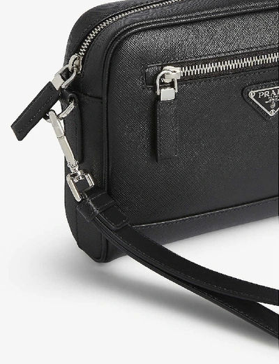 Shop Prada Saffiano Leather Messenger Bag