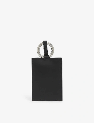 Shop Acne Studios Aelin Lanyard Card Holder In Black