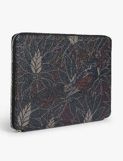 Shop Ted Baker Maldeev Floral-printed Leather Tech Case