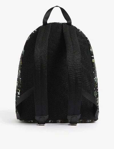 Shop Fendi Camouflage Ff Logo Print Backpack