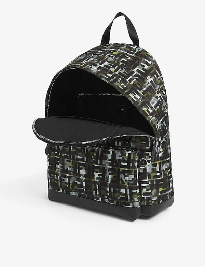 Shop Fendi Camouflage Ff Logo Print Backpack